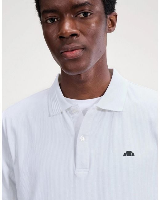 Ellesse White Edmond Polo for men