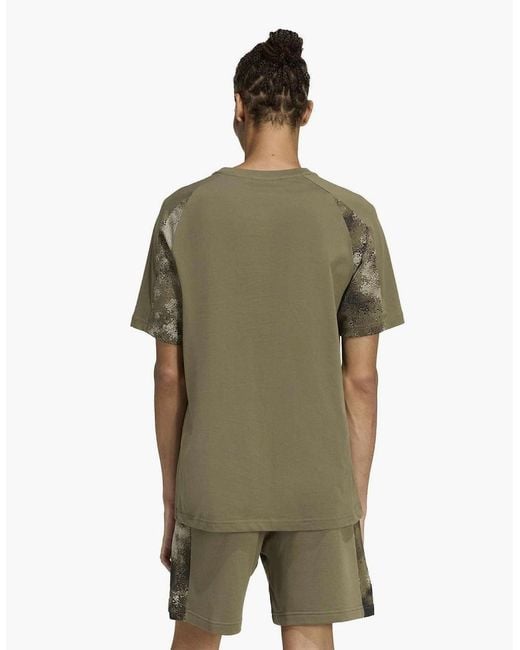 Adidas Green Camo Print T-Shirt for men