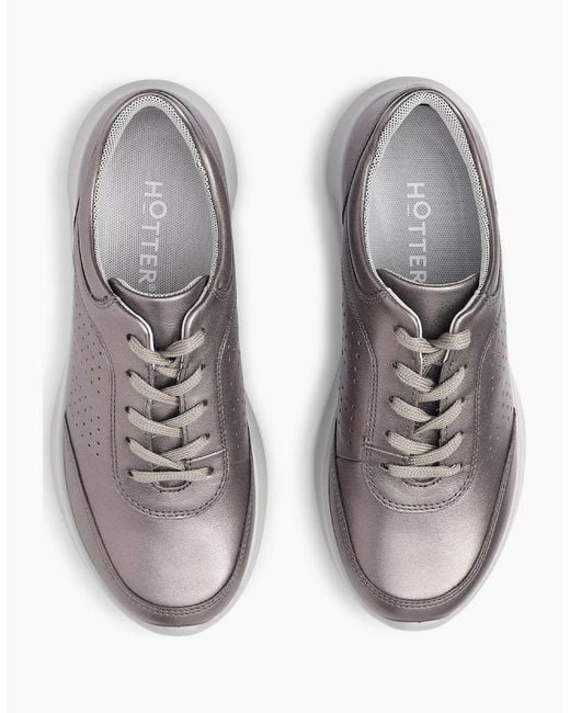 Hotter Gray Orion Wide Fit Trainers