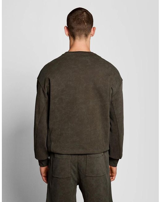 Lyle & Scott Green Heavy Wash Cotton Sweatshirt for men