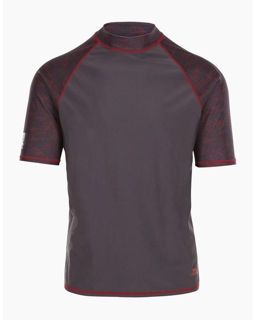 Trespass Purple Theo Short Sleeve Uv Protect Rash Vest for men