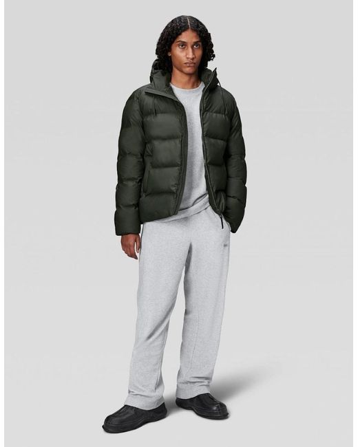 Rains Green Alta Puffer Jacket