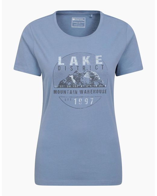 Mountain Warehouse Blue Ladies Lake District Printed T-Shirt