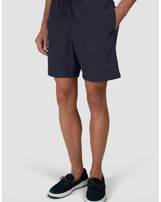 Paul & Shark Blue Swim Shorts With Reflective Logo Swim Shorts for men