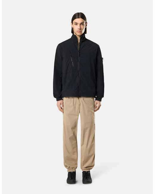 Stone Island Black S0375 1200036 Stretch Nylon Fleece Light Shell Jacket for men