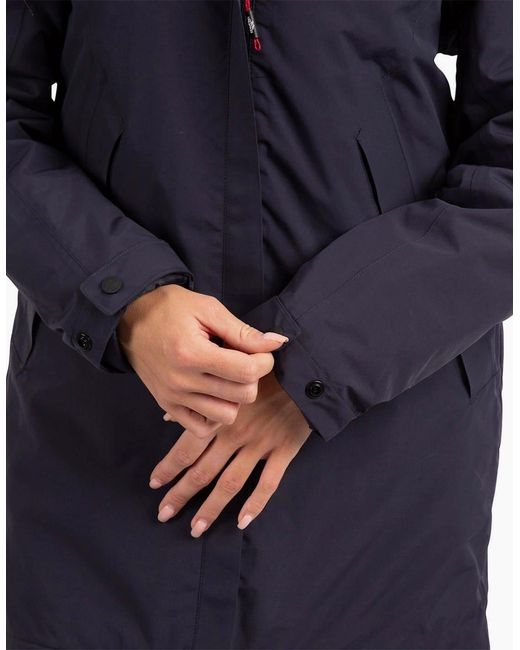Trespass Blue Hooded Snap Button Flap Pocket Solid Patterned Rain Jacket