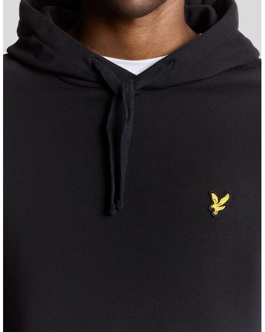 Lyle & Scott Black Loopback Cotton Hoodie for men