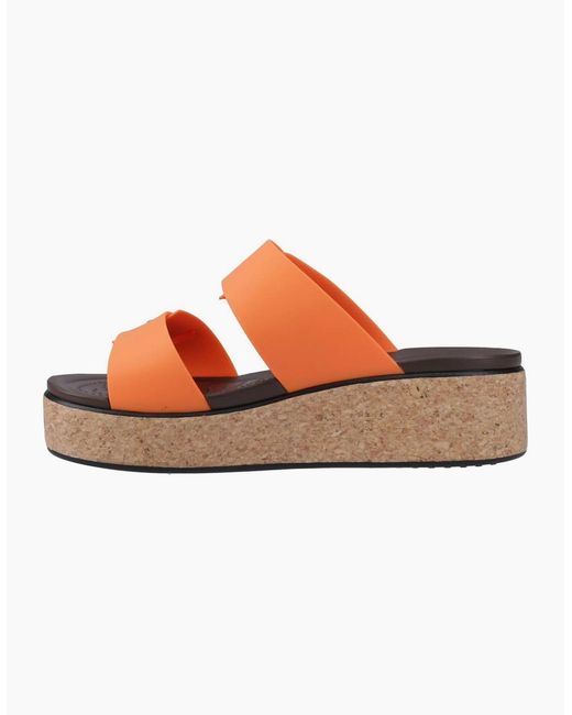 CROCSTM Orange Brooklyn Buckle Topaz Wedges