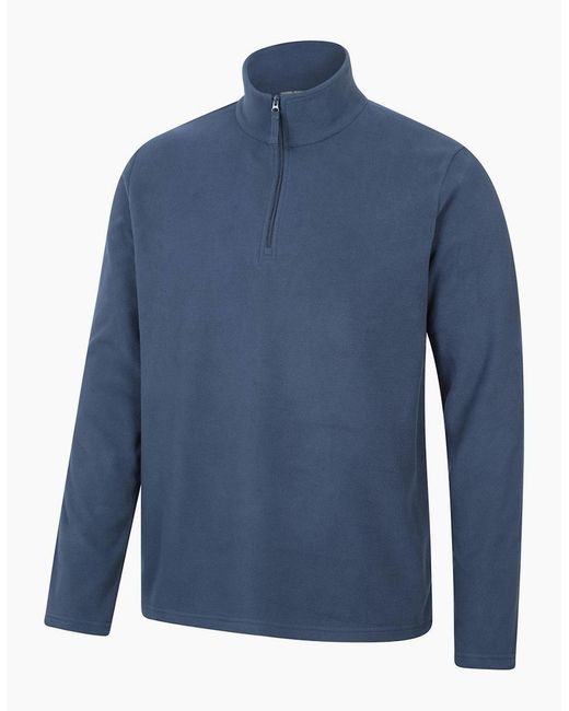 Mountain Warehouse Blue Camber Ii Half Zip Fleece for men