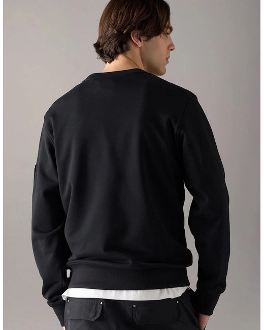 Moose Knuckles Black Hartsfield Crew Sweatshirt for men