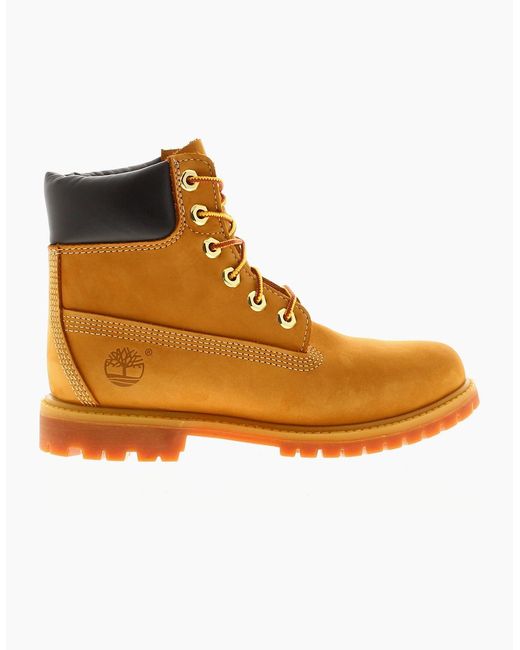 Timberland Orange Ankle Boots Premium 6 Inch Waterproof Leather Lace Up Tan Uk S