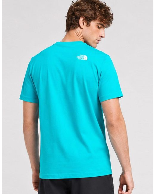 The North Face Blue M Small Box Ss T-Shirt for men