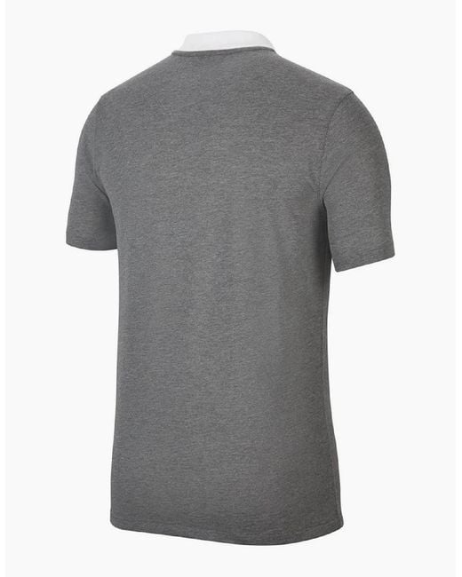 Nike Gray Printed Logo Collared Neck Short Sleeve Shirt for men