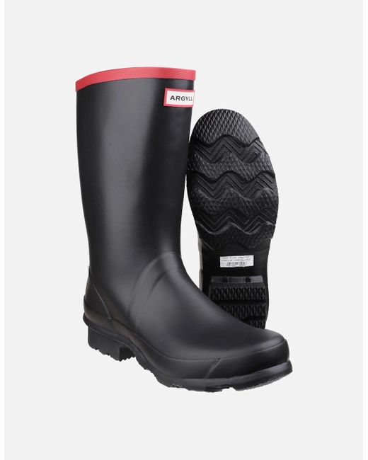 Hunter Black Model Argyll Short Knee Wellington