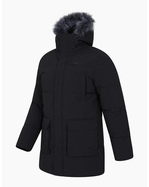 Mountain Warehouse Blue Fern Water Resistant Padded Parka for men