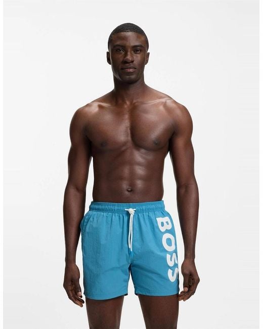 Boss Blue Octopus Swim Shorts for men