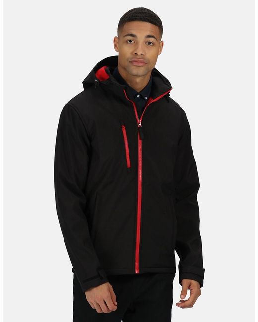 Regatta Black Professional 3 Layer Membrane Soft Shell Jacket for men