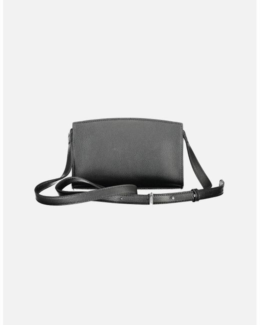 Calvin Klein Black Eco-Friendly Shoulder Bag With Iconic Logo By Handbags
