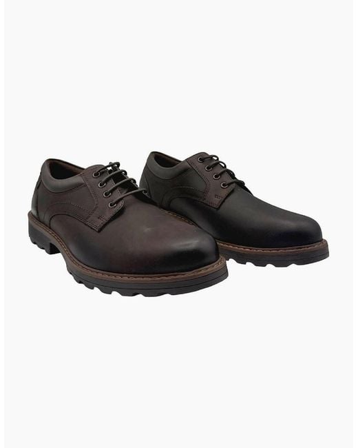 Rockport Black Marshall Plain Toe Derby Shoes for men