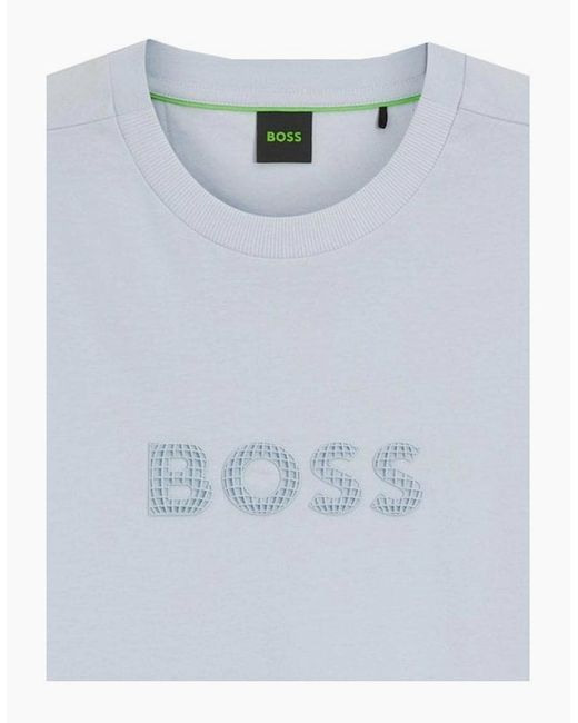 Boss Blue Light Terrace Logo T-Shirt for men