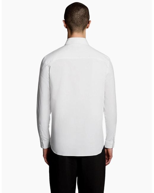 Lyle & Scott White Lyle & Scott Tonal Easy Care Poplin Shirt for men