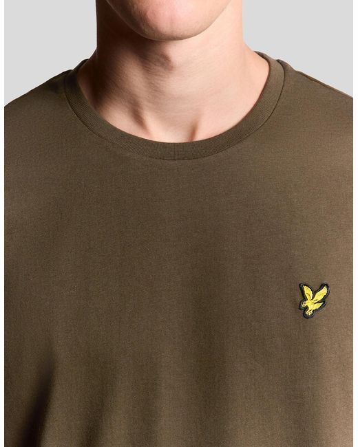 Lyle & Scott Green Cotton Crew Neck T-Shirt for men