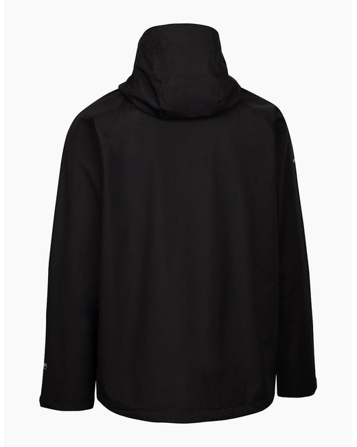 Trespass Black Ferryhill Waterproof Jacket for men