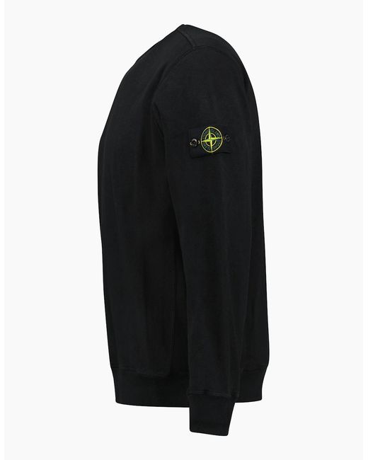 Stone Island Black Malfie 'Old Effect' Sweatshirt for men