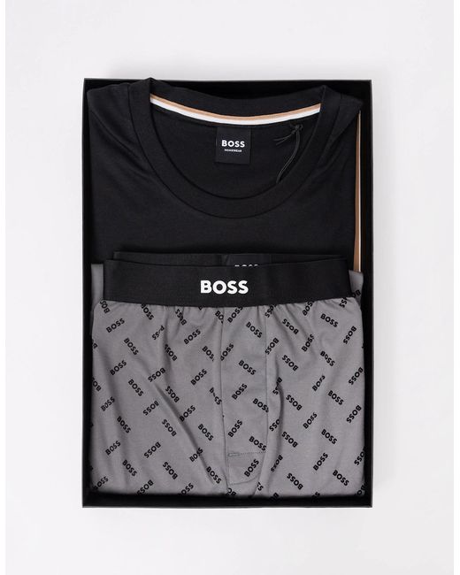 BOSS RELAX LONG SET - Pyjama - dark blue/donkerblauw