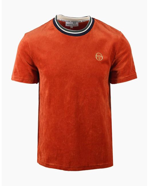 Sergio Tacchini Orange Monte Velour T-Shirt Rooibos Tea for men