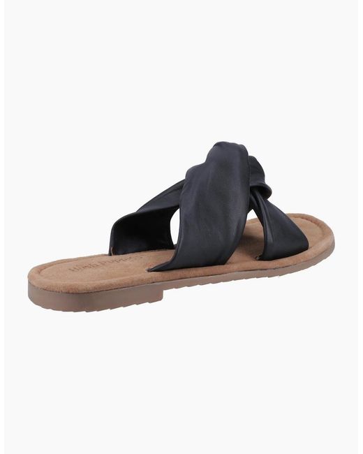 Hush Puppies Black Amy Wide Fit Sandals