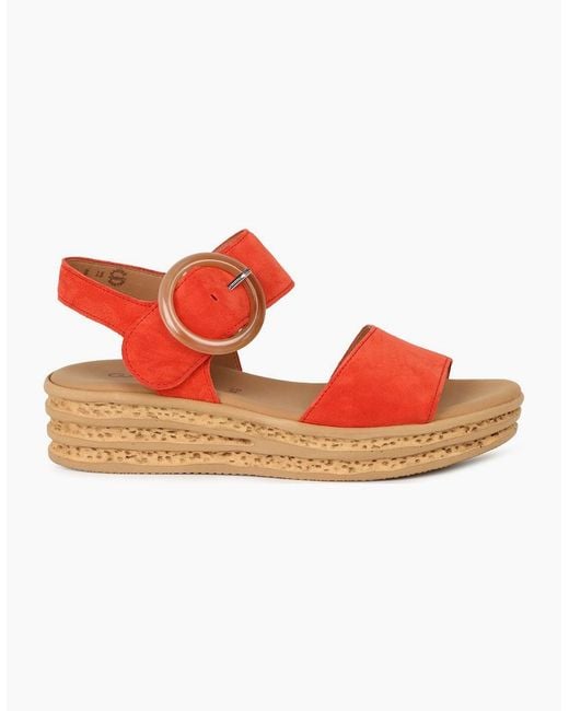 Gabor Orange Andre Sandals