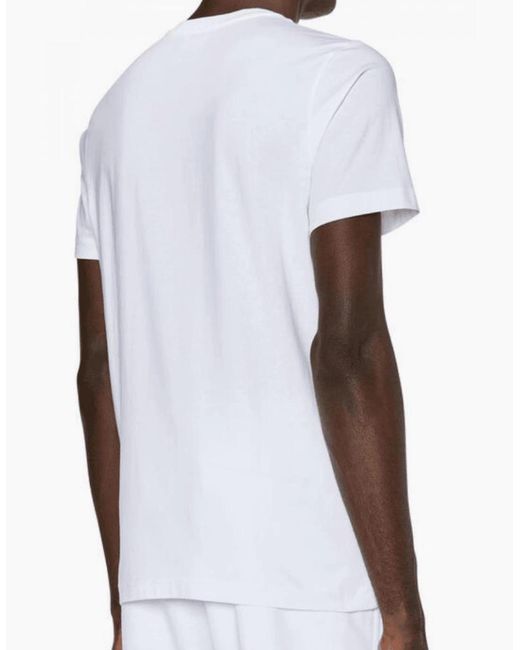 DIESEL White T-Box Embroidered Logo Cotton T-Shirt for men