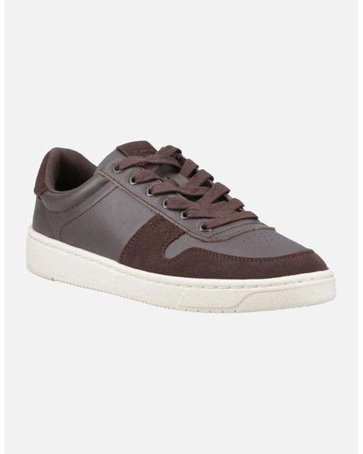 TOMS Brown Trvl Lite Court Leather Trainers for men