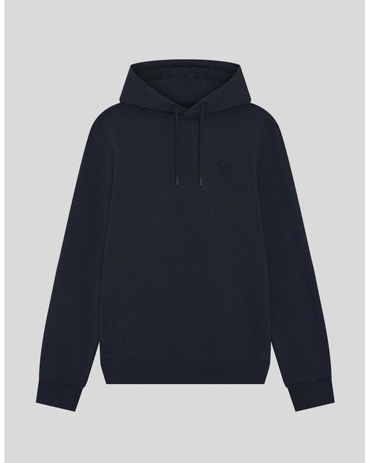 Lyle & Scott Black Superfine Cotton Loopback Hoodie for men