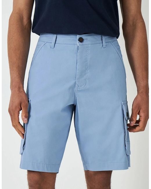 Crew Blue Formby Stretch Cargo Shorts Dusk for men
