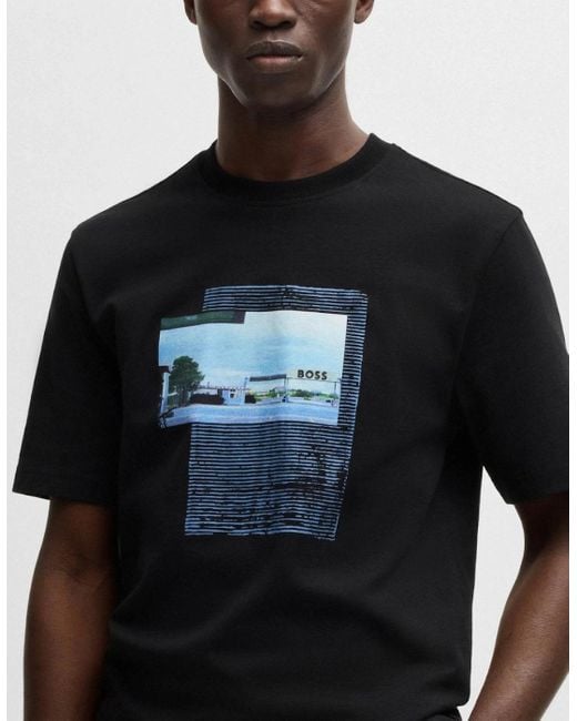 Boss Black Boss Ontheway Graphic Print T-Shirt for men