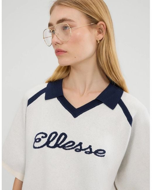 Ellesse Blue Brunelli Knitted Polo