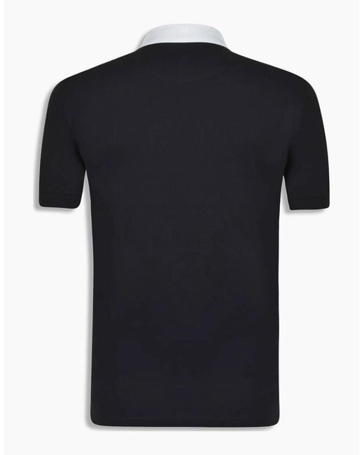 Vivienne Westwood Black Contrasting Collar Polo Shirt for men