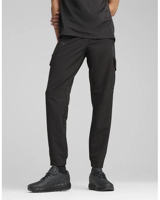 PUMA Black Pd Cargo Trousers for men