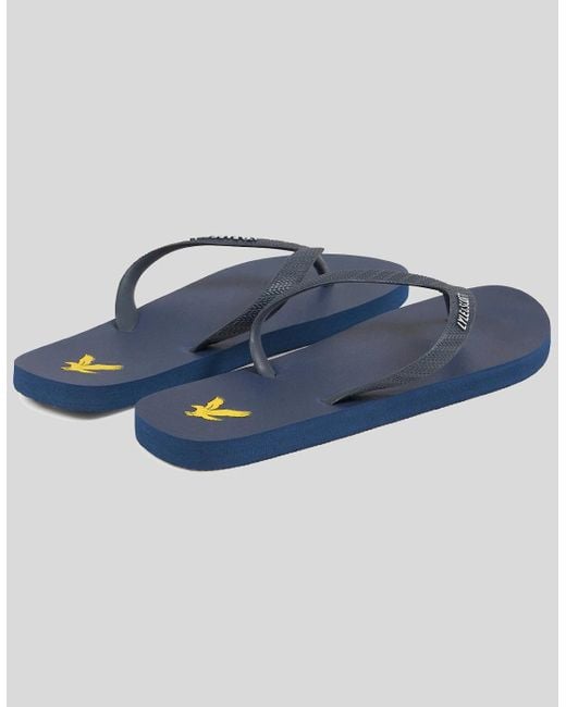 Lyle & Scott Blue Flip Flop for men