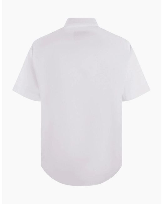 Versace White Printed Logo Short Sleeve Shirt for men