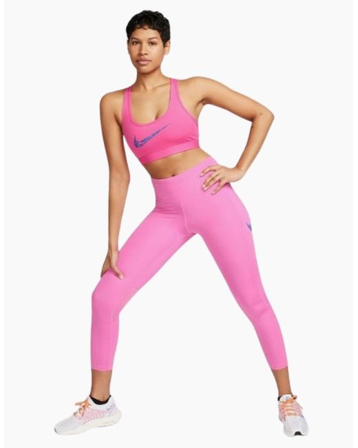Nike Pink Swoosh Bright Training Top