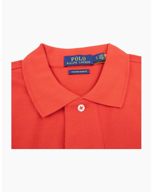 Polo Ralph Lauren Red Custom Slim Fit Polo 2000 for men