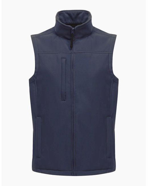 Regatta Blue Flux Softshell Bodywarmer Sleeveless Jacket (Water Repellent & Wind Resistant) for men