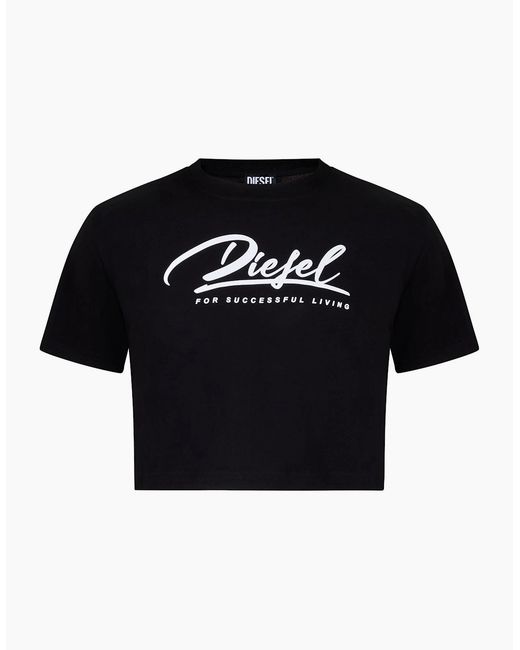 DIESEL Black Regular Fit T-Shirt for men
