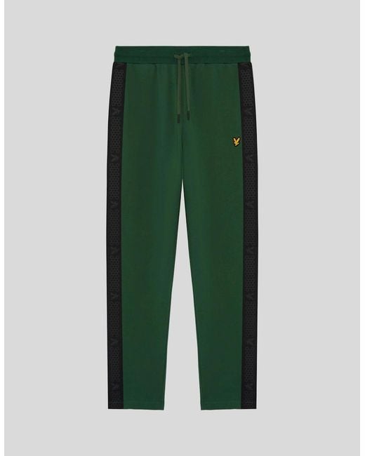 Lyle & Scott Green Padel Taped Joggers for men