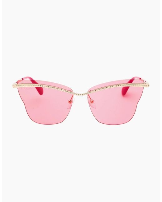 MAX&Co. Pink Frame Bordeaux Gradient Sunglasses