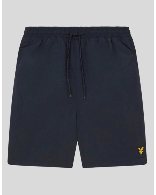 Lyle & Scott Blue Plain Swim Shorts for men