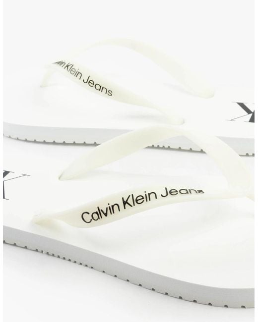 Calvin Klein White Beach Sandal Transpa Sandals Bright for men
